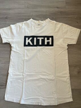 Kith White Tee with Black Box Logo